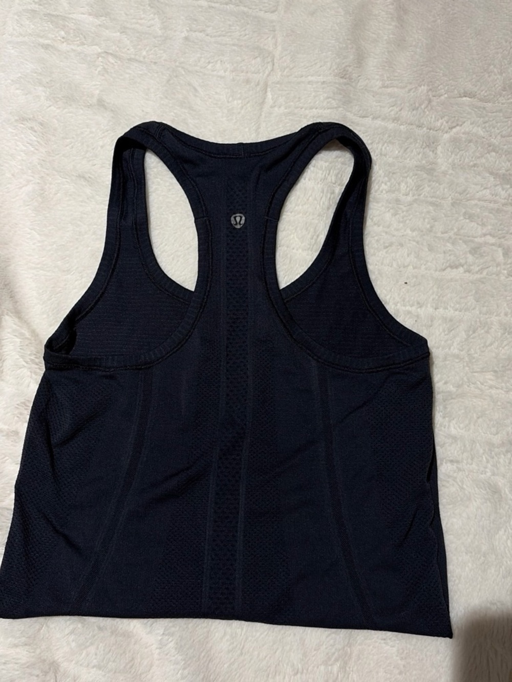 lululemon athletica Black Racerback Mesh Performance Tank